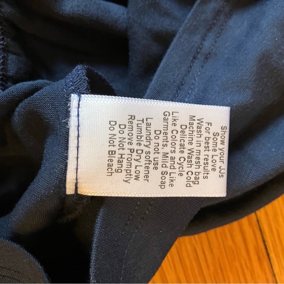 JJwinks Navy Blue Full Moon Long Sleeve w/ Built In Shelf Bra Brafree Large - Picture 11 of 11